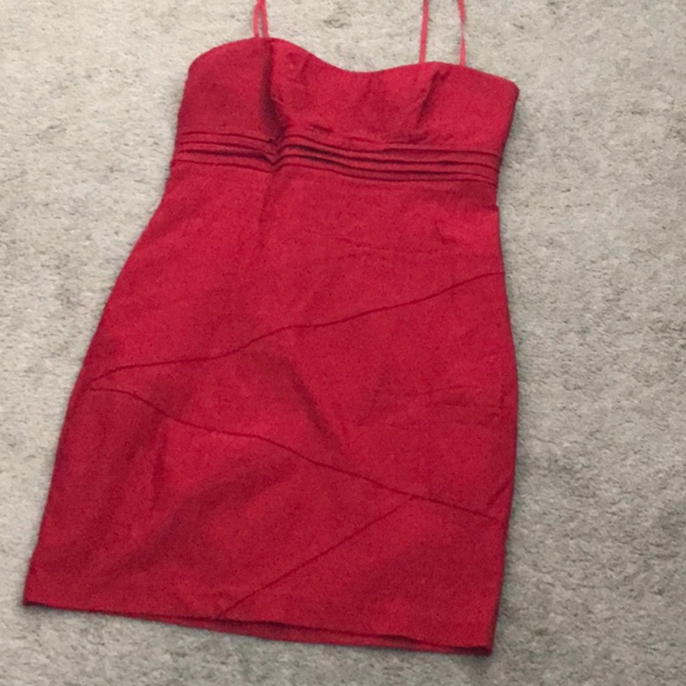 Flirty red mini dress